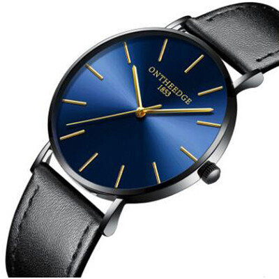 

Ultra thin Men Watch Masculino Genuine Leather Strap Wristwatch Para Hombre Quartz Wrist watch Lovers Waterproof Fashion Watch