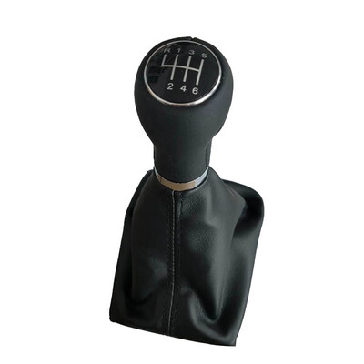 

For Audi A4 B6 56 Speed PU Leather Gear Shift Knob Gaiter Boot Cover MT Handle Head