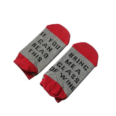 

A Pair Unique Words Series Comfortable Cotton Boat Socks Warm&Breathable Sock for Men Women Autumn Winter