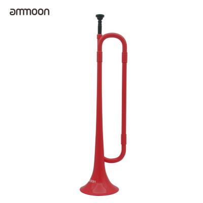 

ammoon B Flat Bugle Cavalry Trumpet Environmentally Friendly Plastic with Mouthpiece for Band School Student