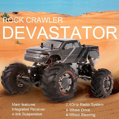 

HBX 2098B 124 24GHz 4WD 4WS Devastator Rock Crawler RTR with Double Servo Off-road RC Car