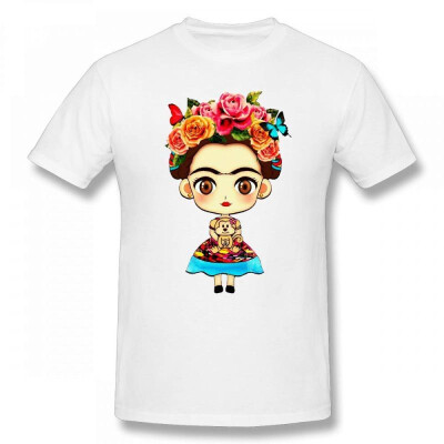 

Frida Kahlo Cotton Youth Mans Cool T Shirt Tops Short Sleeves White