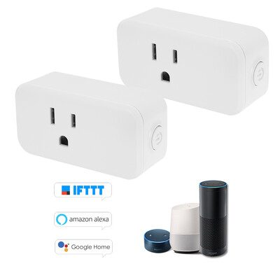 

Mini Wifi Smart Socket Compact Size Rectangle Style with Energy Monitoring Timing Function Bulgy OnOff Button Smart Alexa Outle