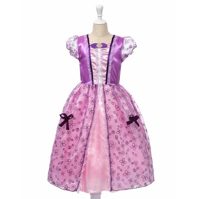 

MUABABY Girls Rapunzel Dress Kids Snow White Princess Costume Children Cinderella Aurora Sofia New Year Party Cosplay Dress