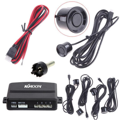 

KKMOON Andoer Car Parking Reverse Backup Radar Sound Alert 4 Sensors BlackSilver