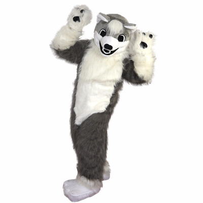 

LangtengGrey Wolf Husky Mascot Cartoon Costume Cosplay Party Halloween Christmas Festival Performance