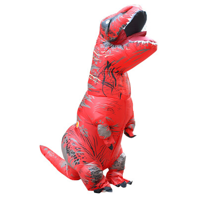 

Decdeal Funny Adult Inflatable Dinosaur Trex Costume Suit Air Fan Operated Blow Up Halloween Cosplay Fancy Dress Animal Costume Ju