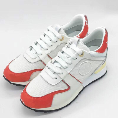 

Hot Luxury Popular Leather Casual Shoes Women Men Designer Sneakers Shoes Fashion Leather Lace Up Shoe Mixed Color With Box