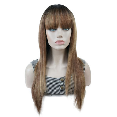 

StrongBeauty Long Straight Ombre Blonde Color Swept Bangs Synthetic Wig COLOUR CHOICES