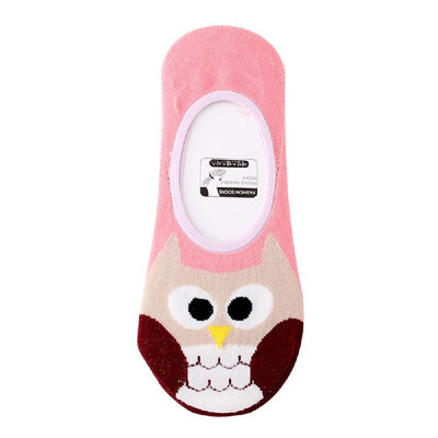

Japanese Fashion Harajuku Invisible Cartoon Jacquard Animals Owl Pattern Funny Socks Fine Quality Socks Antiskid Anti-beriberi Ant