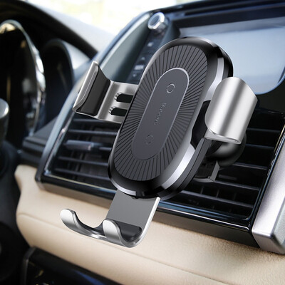 

Wireless Fast Charger Gravity Car Mount 10W Silicone Wireless Charging Phone Holder