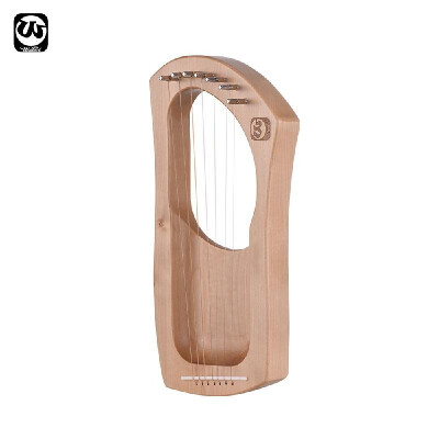 

Waltert 7-String Wooden Lyre Harp Metal Strings Birch Solid Wood String Instrument with Carry Bag WH06