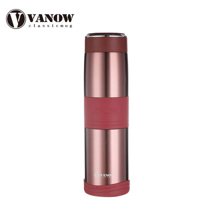 

British vanow mug men&women 316 stainless steel tea separation cups cups large capacity cups portable car cups 800ml wine red