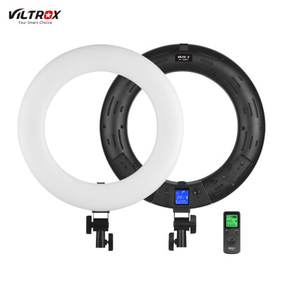 

Viltrox VL-600T Professional 3300K-5600K Bi-Color LED Ring Video Light Fill Light with Remote Control Adjustable Brightness Max P