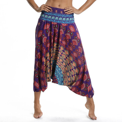 

FITTOO Womens Baggy Pants Harem Boho Aladin Loose Fit Yoga Bloomers Sport Dance Trousers Jumpsuit