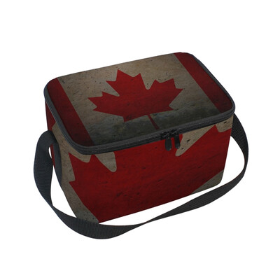 

ALAZA Insulated Lunch Box Misc Flag Of Canada Lunch Bag for Men Women Portable Tote Bag Cooler Bag