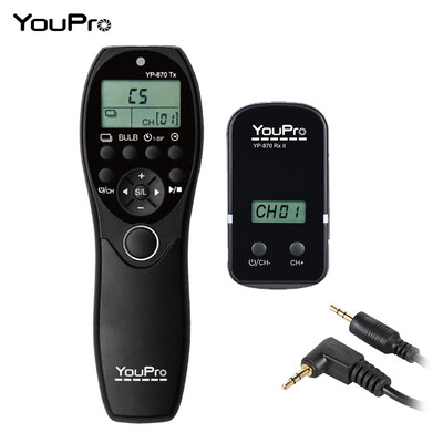 

YouPro YP-870 DC0 24G Wireless Remote Control LCD Timer Shutter Release Transmitter Receiver 32 Channels for Nikon D5 D4S D4 D3S