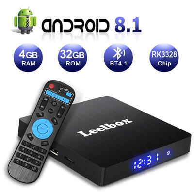 

Android 81 Box Leelbox Q4 S 4GB32GB Quad Core Smart TV Box Support BT 4124GHz WiFi3D4KH265