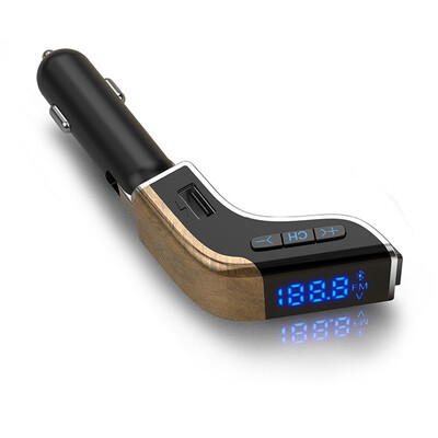 

Bluetooth Car Kit Handsfree FM Transmitter Wireless Music Play HIFI AUX Car MP3 Player Support TF CardU Disk HD Digital Display