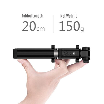 

Handheld & Mini Selfie Stick Tripod 4-Section Extension with BT Remote Controller 360 Degree Phone Clip for iPhone Samsung HUAWEI