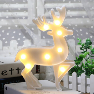 

Cute LED Neon Lamp Living Room Bedroom Desktop Decorative Light White Deer