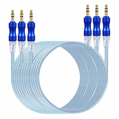 

AUX Cable 3Pack5FTPOMER Premium 35mm Auxiliary Audio AUX Cord for Car StereosHeadphonesiPadsHome&More