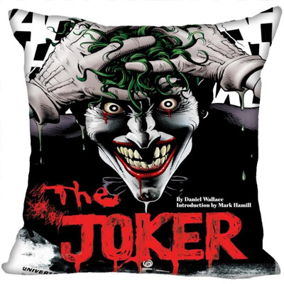 

Joker Pillow Cover Bedroom Home Office Decorative Pillowcase Square Zipper Pillow Cases Satin Fabric No Fade 35x35CM