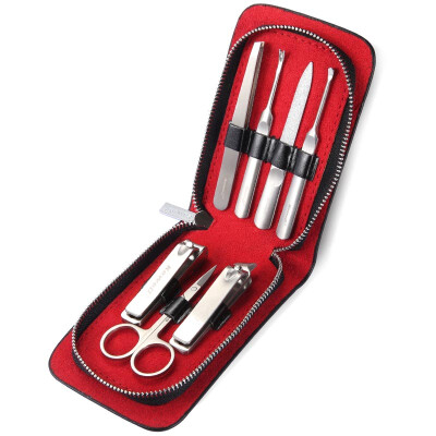 

Korea Kowell Han Kewei Stainless Steel Nail Clipper Set Splash Nail Clip Personal Care Repair Capacity Combination 7 Piece KC709 Red