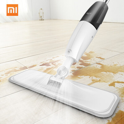 

Original Xiaomi Deerma Water Spraying Sweeper Mijia Floor Cleaner Carbon Fiber Dust Mops 360 Rotating Rod 350ml Tank Waxing Mop
