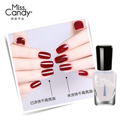 

Miss Candy Healthy Nail Unscentable Long-lasting Tear Nail Polish Quick-drying Transparent Sealing Fast-drying Brightening Oil NF003