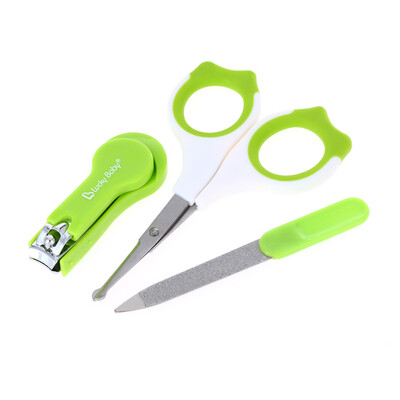 

3Pcs Safety Baby Nail Clipper Rounded Scissors Trimmer Set Stainless Steel Toenail Fingernail Cutter For Newborn Infant Green
