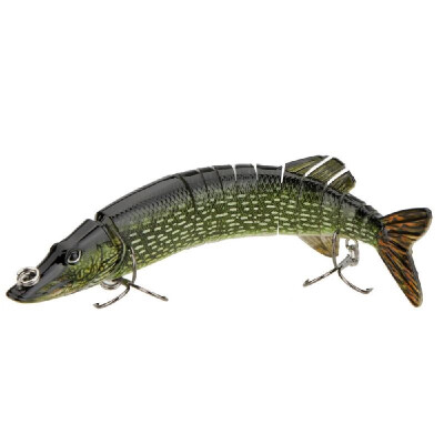 

Lixada 12" 218g Lifelike Multi-jointed Segmented Pike Muskie Fishing Lure Swimbait Crankbait Hard Bait Fish Treble Hook Tackle