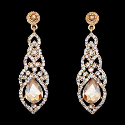 

Zircon Bridal Earrings for Wedding Austrian Crystal Silver Wedding Earrings Hanging Women Jewelry Accessoreis