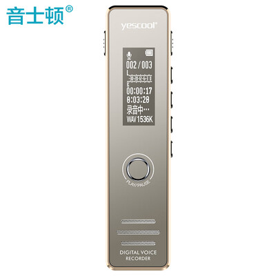 

Yescool A7 recorder PLUS upgrade version professional micro HD remote intelligent noise reduction learning conference interview lossless MP3 player 32G gold