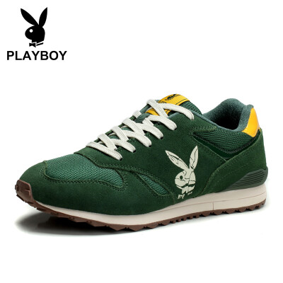 

Playboy PLAYBOY Korean version of the trend of fashion breathable sports&leisure shoes male DA51063 dark green 44