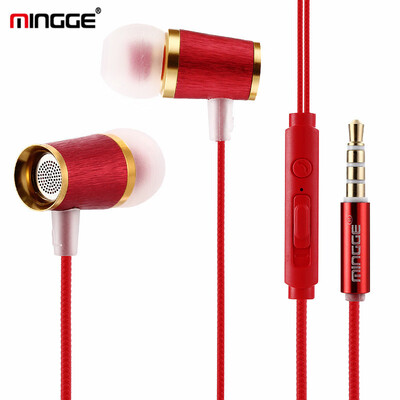 

MINGGE famous M21 metal in-ear subwoofer with volume control with wheat universal game mobile phone headset
