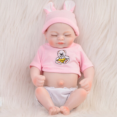 

Wear Pink Dress Reborn Baby Dolls Realistic Princess 23 Full Body Vinyl Baby Alive Dolls Handmade bebe Toddler Toy Xmas Gift