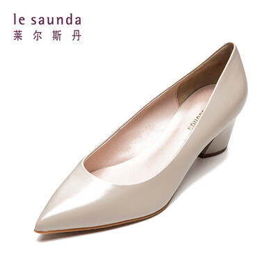 

Lyles Dan fashion elegant commute OL professional pointed feet shallow high heel shoes LS AM53203 taupe 39