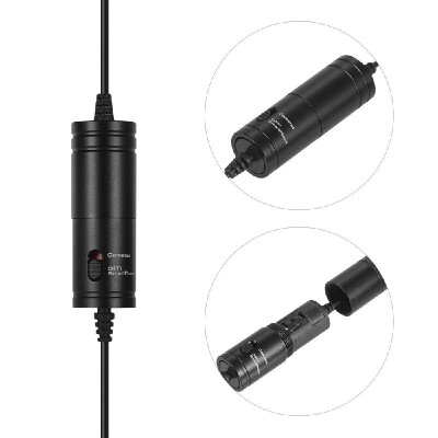 

Mini Lapel Lavalier Clip-on Microphone Wired Condenser Mic Supports Smartphone Camera Mode for iPhone iPad Android Mobile Phone D