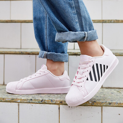 

Hongxing Erke womens shoes small white shoes new wild Korean version of the basic board shoes net red shell head casual shoes female 52119101067 new tender powder 40