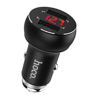

HOCO Z22 Universal Dual USB Car Charger LED Digital Display 2 Port 5V 31A Fast Charging Charger Adapter for Phone Tablet