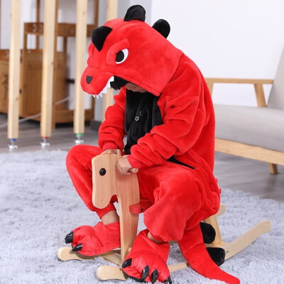 

Adult Unisex Children Pajamas Sets Kids One Piece Cosplay Christmas Costume Girls Boys Onesie Winter Sleepwear Red Dinosaur