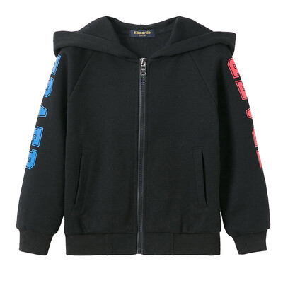 

One Beihuangcheng Boys Jacket 2019 Spring Korean Short Cardigan Stripe Sports Style New Top 1119107016 Black 150cm