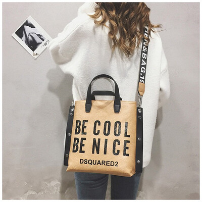

Female Designer Fashion Handbag Women Letter Soft Messenger Shoulder Bags Large Shopping Tote Ladies Crossbody Bag Purse