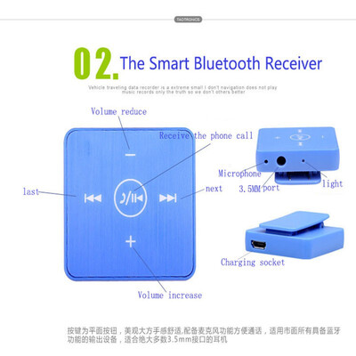 

Desxz EB601 Lavalier MINI Clip Bluetooth Headset Box Headphones Sport Earphone Adapter Clamp with Micr Receiver for Cell Phone
