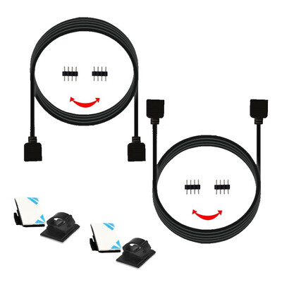 

ZDM 2 Pack 1 2M Extension Cable Connect to SMD 5050 RGB LED Strip Light