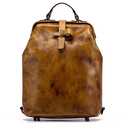 

Woman Level one Cowhide Backpack Genuine Leather Vintage Daypack Travel Casual Schoolbag Bags Brand School Bag luggage Rucksack