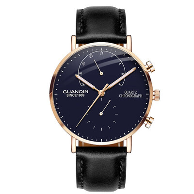 

Mens Watches GUANQIN Top Brand Chronograph Luminous Clock Luxury Men Business Creative Mesh Strap Quartz Watch relogio masculino