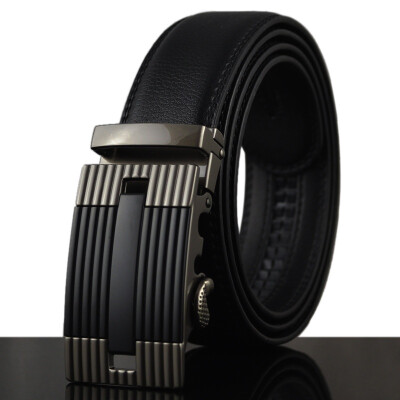 

xsby Mens Comfort Genuine Leather Ratchet Dress Belt with Automatic Click Buckle