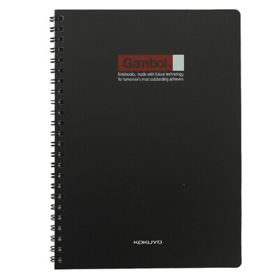 

Japan Kokuyo KOKUYO Gambol Watanabe Series WCN-DS6000 B5 60-page PP double spiral notebook Notepad red black